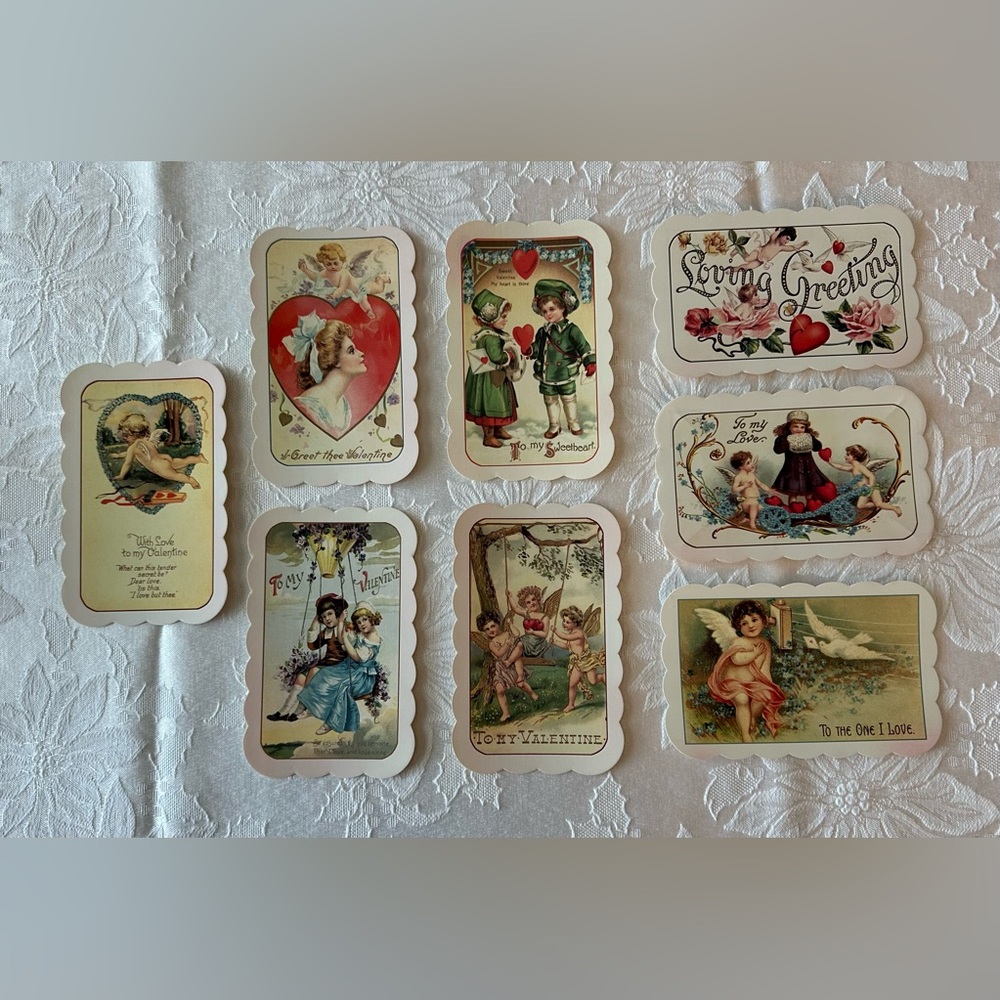 Vintage Valentine Post Card ❤️ Set of 8
